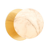 Luminea Lassie Marble Opal Glass Warm White LED Outdoor Wall Light