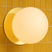 Luminea Lassie Opal Frosted Glass Warm White LED Outdoor Wall Light