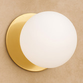 Luminea Lassie Opal Frosted Glass Cool White LED Outdoor Wall Light