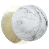 Luminea Lassie Marble Opal Glass Warm White LED Outdoor Wall Light