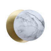 Luminea Lassie Marble Opal Glass Cool White LED Outdoor Wall Light