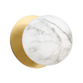 Luminea Lassie Marble Opal Glass Cool White LED Outdoor Wall Light