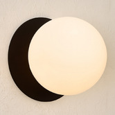 Luminea Lassie Opal Frosted Glass Warm White LED Outdoor Wall Light