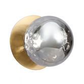 Luminea Lassie Molten Ripple Glass Cool White LED Outdoor Wall Light