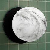 Luminea Lassie Marble Opal Glass Cool White LED Outdoor Wall Light