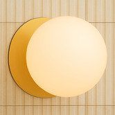 Luminea Lassie Opal Frosted Glass Warm White LED Outdoor Wall Light