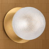 Luminea Lassie Diamond Cut Glass Cool White LED Outdoor Wall Light