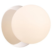 Luminea Lassie Opal Frosted Glass Warm White LED Outdoor Wall Light