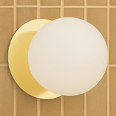 Luminea Lassie Opal Frosted Glass Cool White LED Outdoor Wall Light