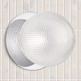 Luminea Lassie Diamond Cut Glass Cool White LED Outdoor Wall Light