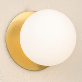 Luminea Lassie Opal Frosted Glass Cool White LED Outdoor Wall Light
