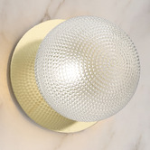 Luminea Lassie Diamond Cut Glass Cool White LED Outdoor Wall Light