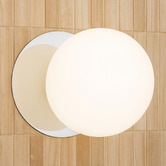 Luminea Lassie Opal Frosted Glass Cool White LED Outdoor Wall Light