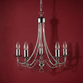 Luminea Montmartre Antique Brass 5 Light Chandelier