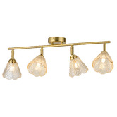 Luminea Brent Glass 4-Light Semi-Flush Ceiling Light