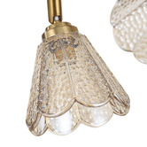 Luminea Brent Glass 4-Light Semi-Flush Ceiling Light