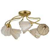 Luminea Brent Glass 5-Light Semi-Flush Ceiling Light