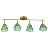 Luminea Brent Glass 4-Light Semi-Flush Ceiling Light