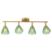 Luminea Brent Glass 4-Light Semi-Flush Ceiling Light