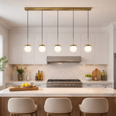 Luminea Whibley Glass 5-Light Linear Pendant
