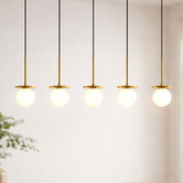 Luminea Whibley Glass 5-Light Linear Pendant