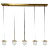 Luminea Whibley Glass 5-Light Linear Pendant