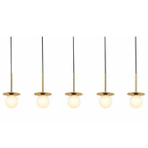 Luminea Whibley Glass 5-Light Linear Pendant