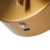 Luminea Parks Amber Glass LED Wall Light with Charging Cable