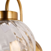 Luminea Parks Clear Glass LED Wall Light with Charging Cable
