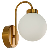 Luminea Parks Opal Glass LED Wall Light with Charging Cable