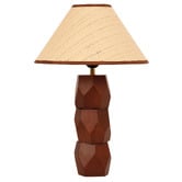 Luminea Stanley Rubberwood Table Lamp