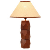 Luminea Stanley Rubberwood Table Lamp