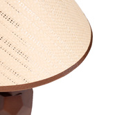 Luminea Stanley Rubberwood Table Lamp