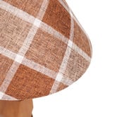 Luminea Stanley Rubberwood Checkered Table Lamp