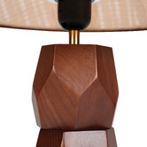 Luminea Stanley Rubberwood Table Lamp