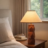 Luminea Stanley Rubberwood Table Lamp