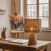 Luminea Tyler Leopard Table Lamp
