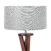 Luminea Norman Rubberwood Floor Lamp