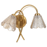 Luminea Brent Glass 2-Light Wall Light
