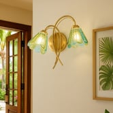 Luminea Brent Glass 2-Light Wall Light