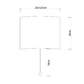 Luminea Thorne Linen Wall Sconce with Pull Cord