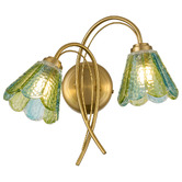 Luminea Brent Glass 2-Light Wall Light