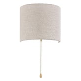 Luminea Thorne Linen Wall Sconce with Pull Cord