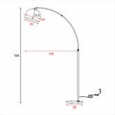 Luminea White Niort Marble &amp; Metal Floor Lamp