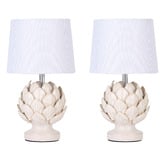 Luminea Benton Ceramic Artichoke Table Lamps