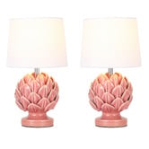 Luminea Benton Ceramic Artichoke Table Lamps