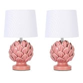 Luminea Benton Ceramic Artichoke Table Lamps