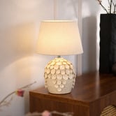 Luminea Newport Cream Ceramic Table Lamp