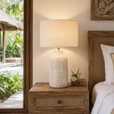 Luminea Burbank White Ceramic Table Lamp