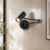Luminea Calexico Aluminium Adjustable Wall Spotlight with USB